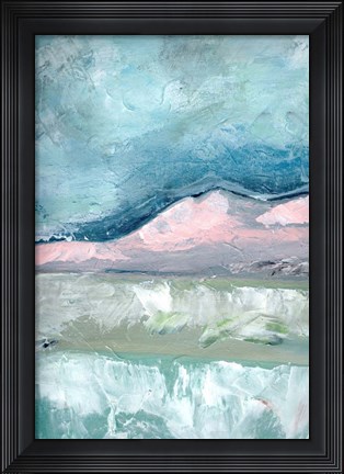 Framed Blush Pink Mountainscape I Print