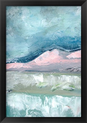 Framed Blush Pink Mountainscape I Print