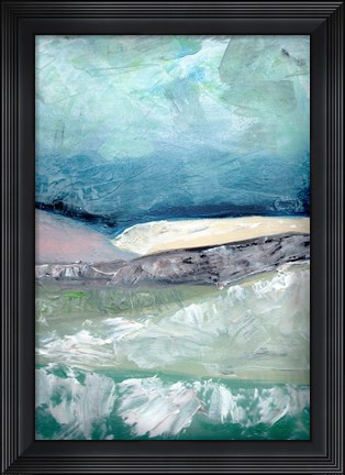 Framed Blush Pink Mountainscape II Print