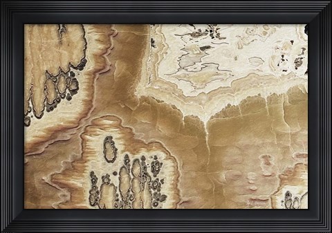 Framed Marble Colors Brown I Print