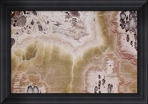 Framed Marble Colors Brown II Print