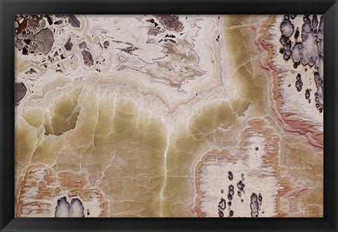 Framed Marble Colors Brown II Print