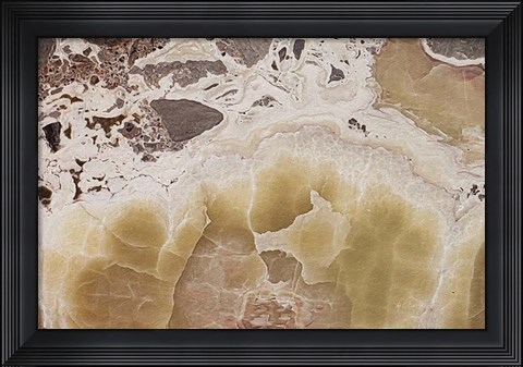Framed Marble Colors Brown III Print