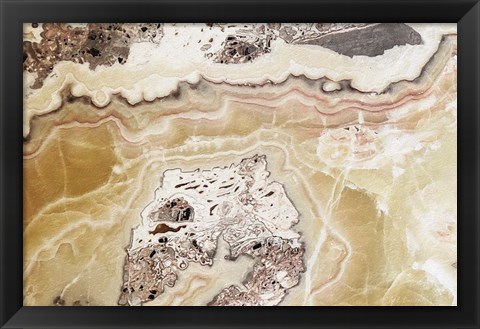 Framed Marble Colors Brown VI Print