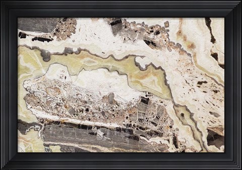 Framed Marble Colors Brown VII Print