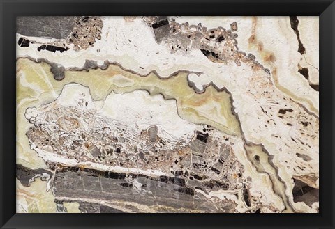 Framed Marble Colors Brown VII Print