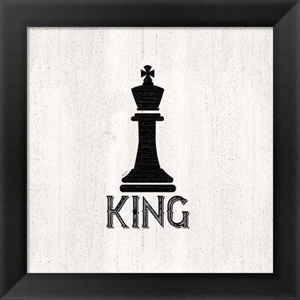 Framed Chess Piece I-King Print