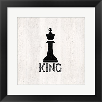 Framed Chess Piece I-King Print