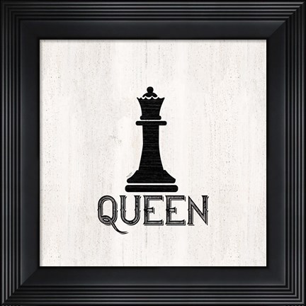 Framed Chess Piece II-Queen Print