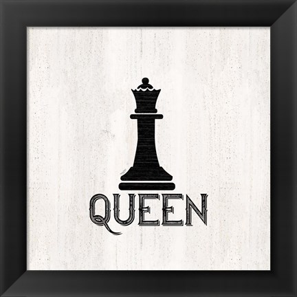 Framed Chess Piece II-Queen Print