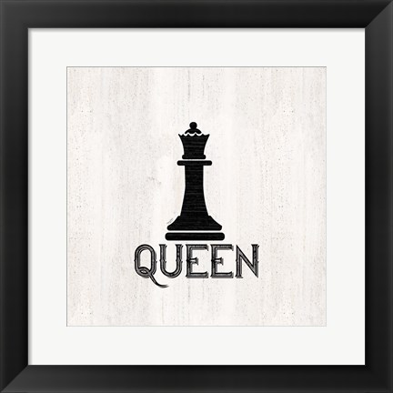 Framed Chess Piece II-Queen Print