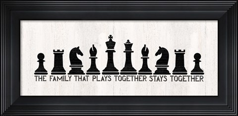 Framed Chess Sentiment Panel-Family Print