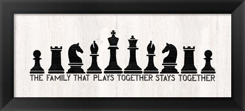 Framed Chess Sentiment Panel-Family Print