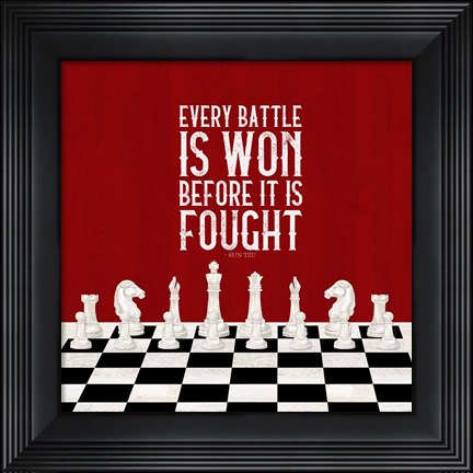 Framed Rather be Playing Chess Red I-Every Battle Print