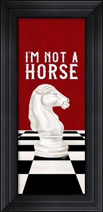 Framed Rather be Playing Chess Red Panel IV-Not a Horse Print