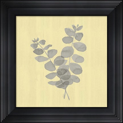 Framed Natural Inspiration Eucalyptus Gray &amp; Yellow I Print