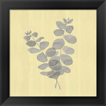 Framed Natural Inspiration Eucalyptus Gray &amp; Yellow I Print