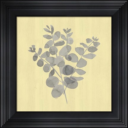 Framed Natural Inspiration Eucalyptus Gray &amp; Yellow II Print