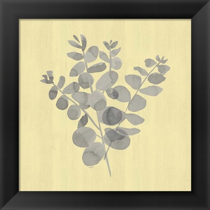 Framed Natural Inspiration Eucalyptus Gray &amp; Yellow II Print