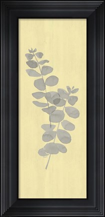 Framed Natural Inspiration Eucalyptus Panel Gray &amp; Yellow II Print