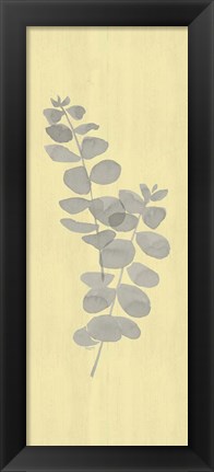 Framed Natural Inspiration Eucalyptus Panel Gray &amp; Yellow II Print