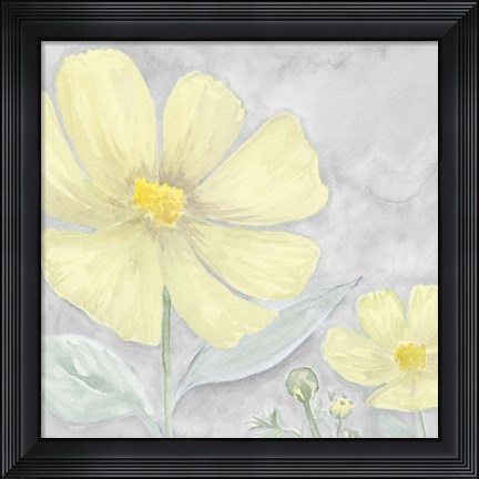 Framed Peaceful Repose Gray &amp; Yellow III Print