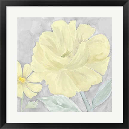 Framed Peaceful Repose Gray &amp; Yellow IV Print