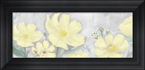 Framed Peaceful Repose Gray &amp; Yellow Panel I Print
