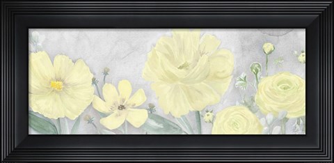 Framed Peaceful Repose Gray &amp; Yellow Panel II Print