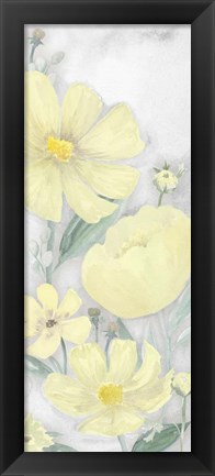 Framed Peaceful Repose Gray &amp; Yellow Vertical I Print