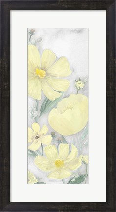 Framed Peaceful Repose Gray &amp; Yellow Vertical I Print