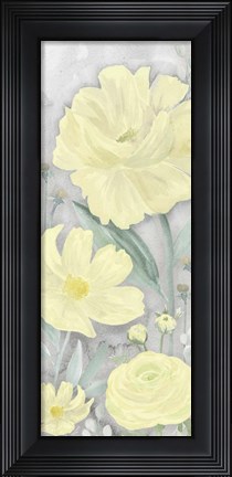 Framed Peaceful Repose Gray &amp; Yellow Vertical II Print