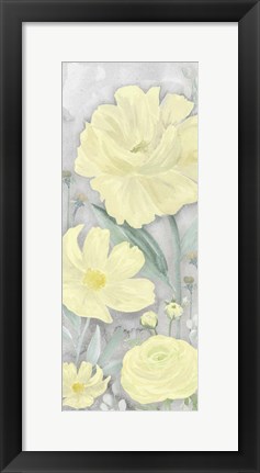 Framed Peaceful Repose Gray &amp; Yellow Vertical II Print