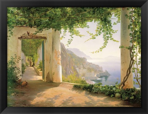 Framed View to the Amalfi Coast Print