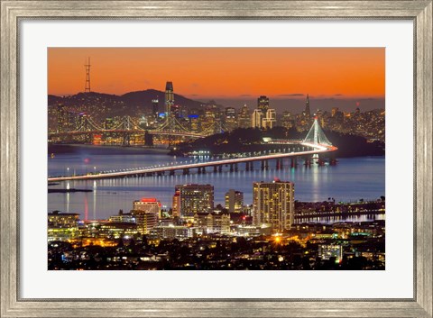 Framed Bay Bridge from Berkeley Print