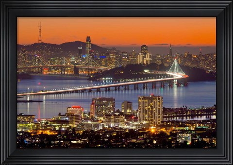 Framed Bay Bridge from Berkeley Print