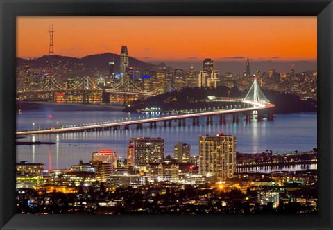 Framed Bay Bridge from Berkeley Print