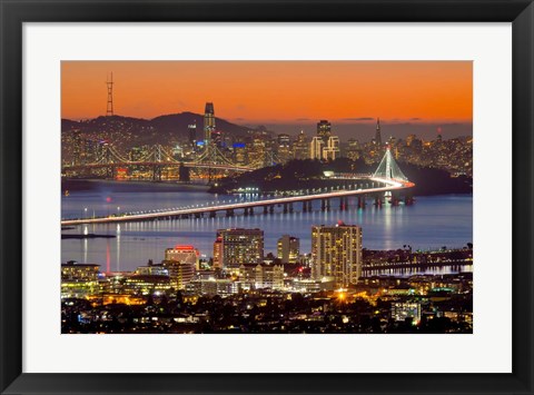 Framed Bay Bridge from Berkeley Print