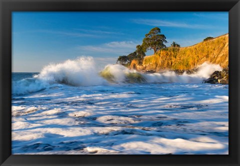 Framed Capitola Cliffs &amp; Waves Print