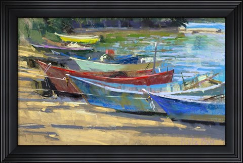 Framed Fishing Boats Marta Print
