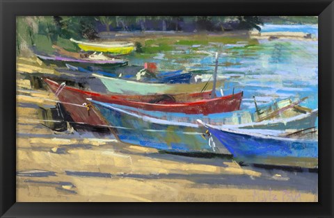 Framed Fishing Boats Marta Print