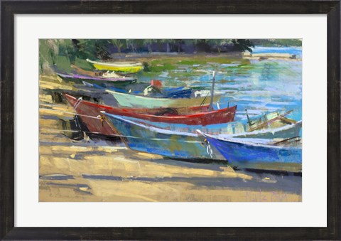 Framed Fishing Boats Marta Print