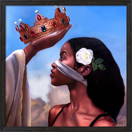 Framed Crown Me Lord - Woman Print