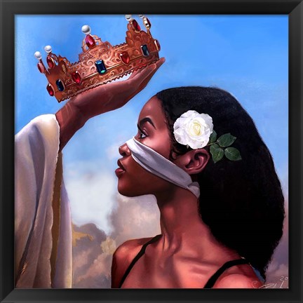 Framed Crown Me Lord - Woman Print