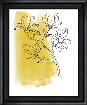 Framed Botanique en Jaune 1 Print