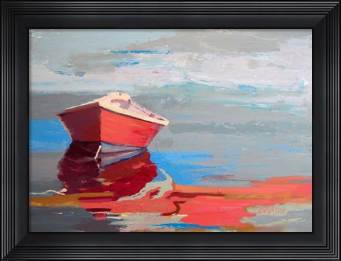 Framed Red Boat Rhythm Print
