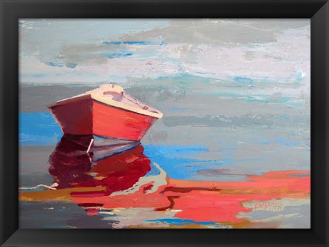 Framed Red Boat Rhythm Print