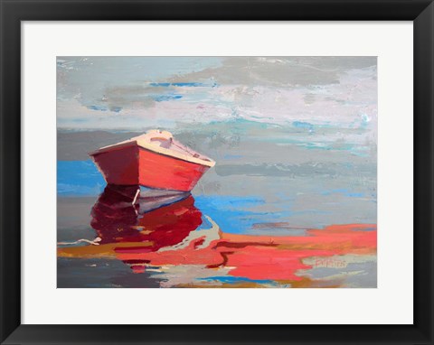 Framed Red Boat Rhythm Print