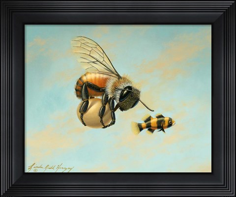 Framed Beeing Egg Snatched Print