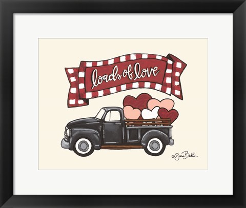 Framed Loads of Love Truck Print